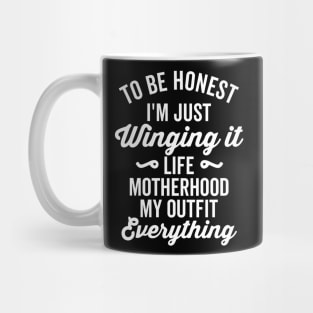 To Be Honest I'm Just Winging It Funny Vintage Retro Mug